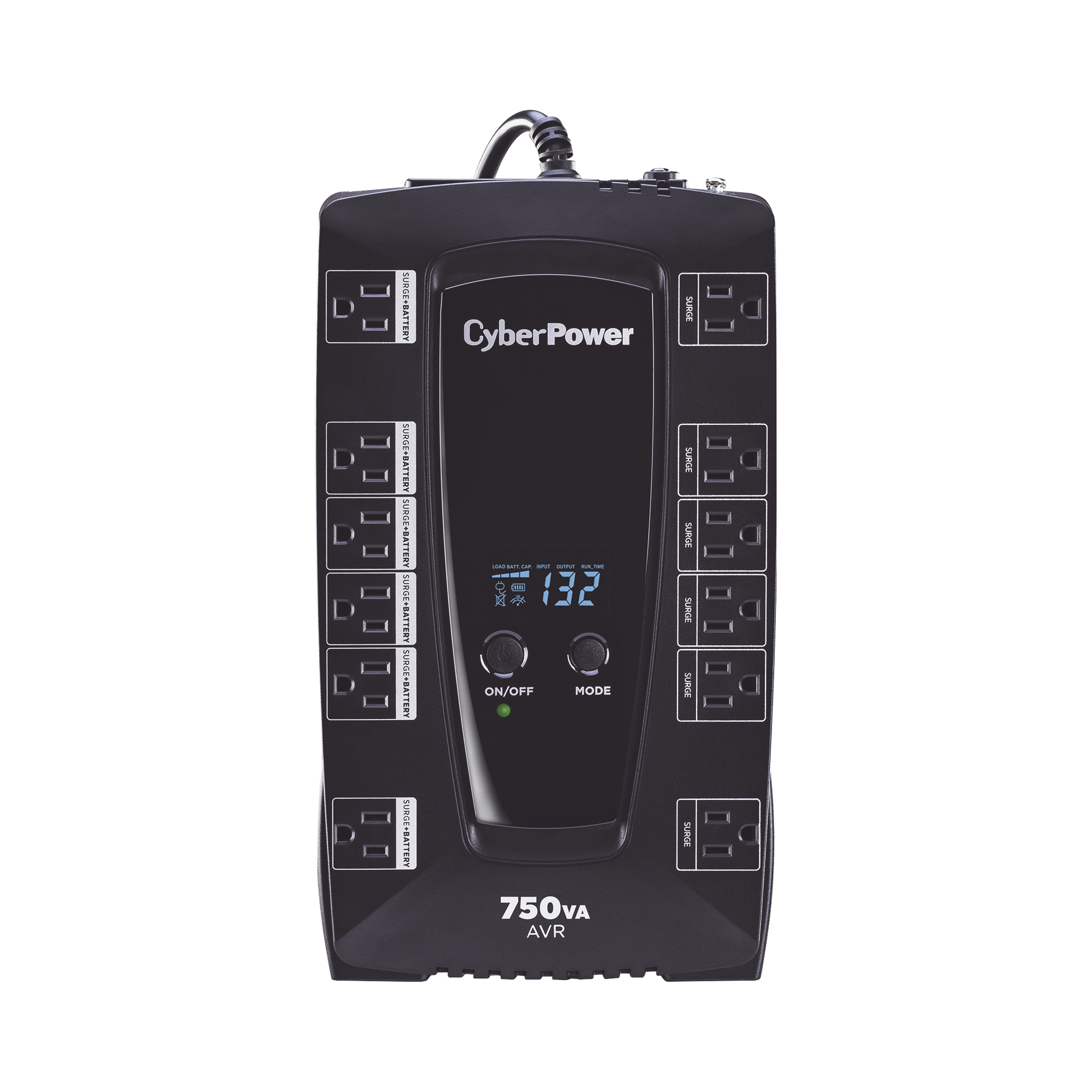 UPS de 750 VA/450 W, Topología Línea Interactiva, Entrada 120 Vca NEMA 5-15P, Tipo Gabinete Compacto, Con 12 Tomas NEMA 5-15R UPS de 750 VA/450 W, Topología Línea Interactiva, Entrada 120 Vca NEMA 5-15P, Tipo Gabinete Compacto, Con 12 Tomas NEMA 5-15R